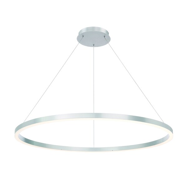 Eurofase Spunto Contemporary LED Chandelier, 1-Light, 2800 Lumens, Opal White/Silver 31472-012 - main